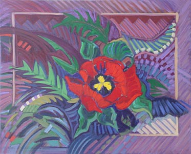 Embroidered Poppy